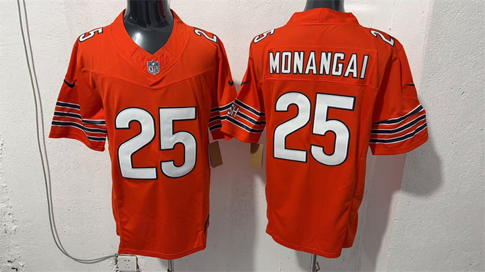 Men's Chicago Bears #25 Kyle Monangai Orange 2026 F.U.S.E. Vapor Untouchable Limited Stitched Football Jersey Men's Chicago Bears #25 Kyle Monangai Orange 2026 F.U.S.E. Vapor Untouchable Limited Stitched Football Jersey