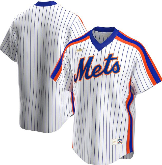 Men's New York Mets Blank New White Cool Base Stitched Jersey