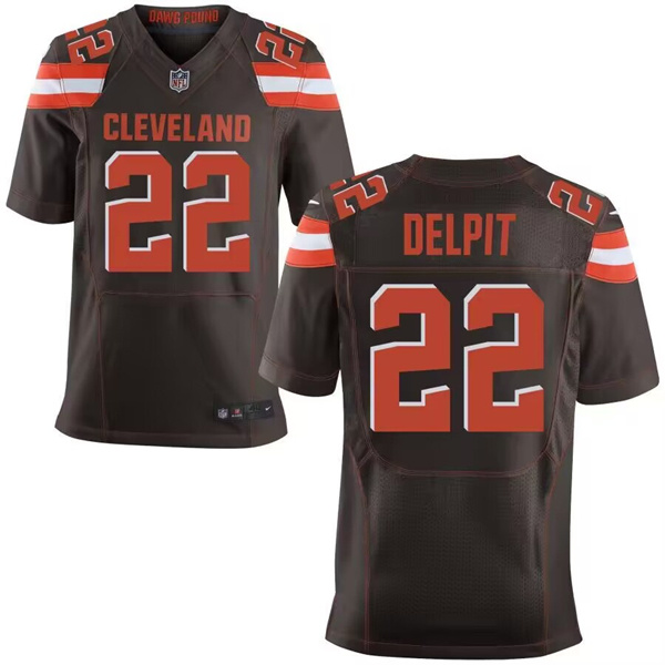 Men's Cleveland Browns Customized Brown Stitched Jersey
