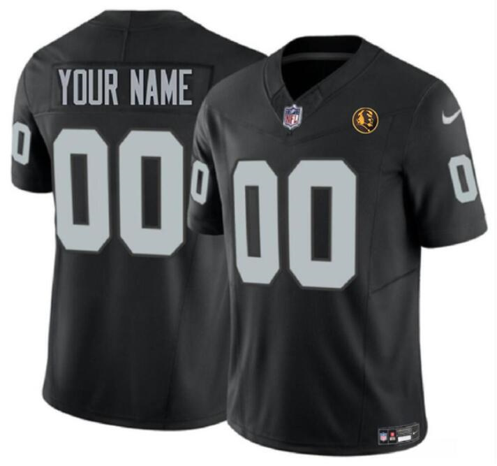 Men's Las Vegas Raiders Customized Black 2023 F.U.S.E. With John Madden Patch Vapor Limited Stitched Jersey