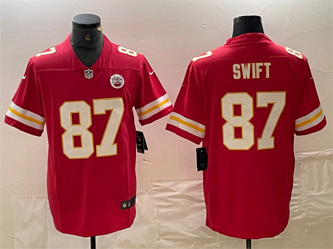 Men's Kansas City Chiefs #87 Taylor Swift Red Vapor Untouchable Limited Stitched Football Jersey