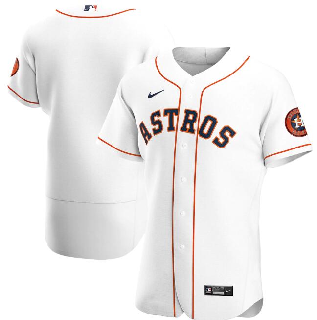 Men's Houston Astros Blank White MLB Flex Base Stitched Jersey