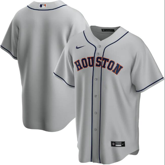 Men's Houston Astros Blank Grey MLB Cool Base Stitched Jersey
