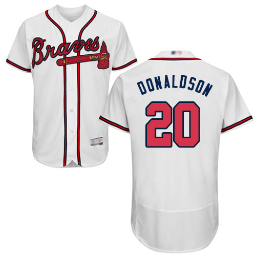 Braves #20 Josh Donaldson White Flexbase Authentic Collection Stitched MLB Jersey