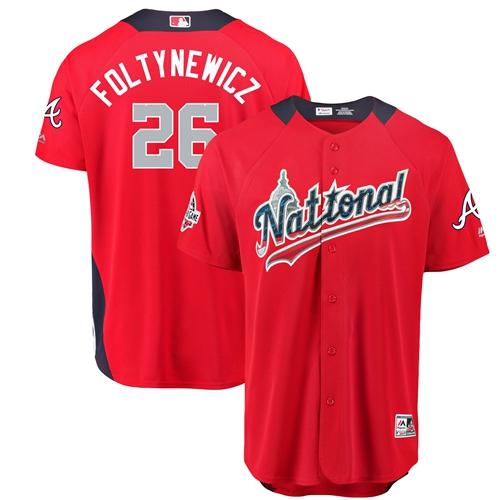 Braves #26 Mike Foltynewicz Red 2018 All-Star National League Stitched MLB Jersey