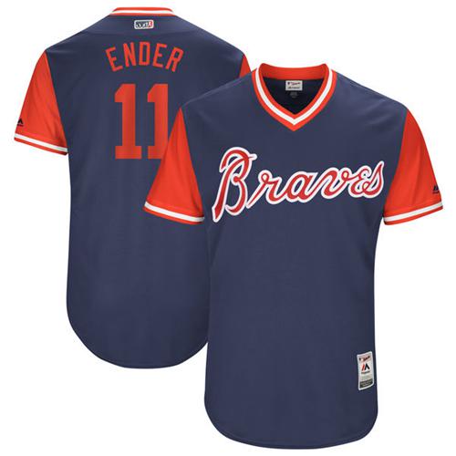 Braves #11 Ender Inciarte Navy "Ender" Players Weekend Authentic Stitched MLB Jersey