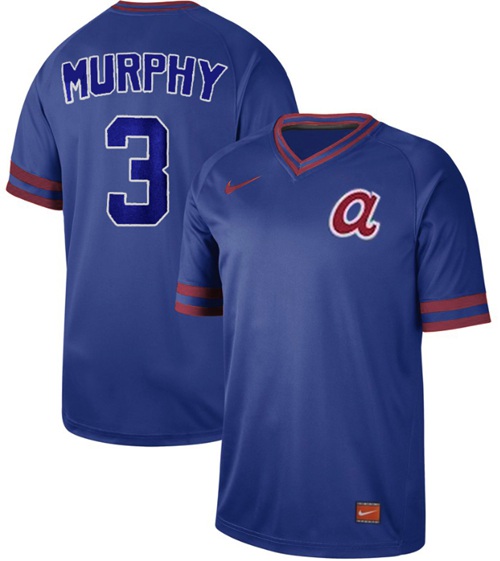 Nike Braves #3 Dale Murphy Royal Authentic Cooperstown Collection Stitched MLB Jersey
