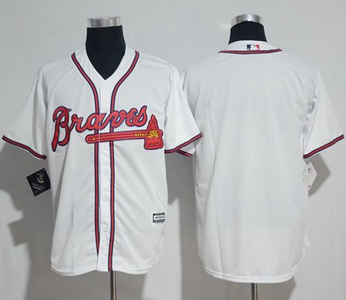 Braves Blank White New Cool Base Stitched MLB Jersey