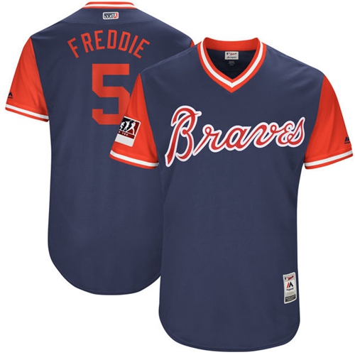 Braves #5 Freddie Freeman Navy "Freddie" Players Weekend Authentic Stitched MLB Jersey