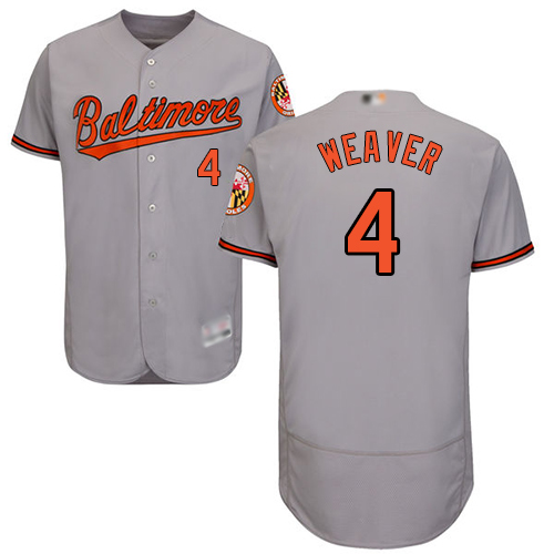 Orioles #4 Earl Weaver Grey Flexbase Authentic Collection Stitched MLB Jersey