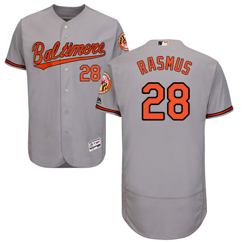 Orioles #28 Colby Rasmus Grey Flexbase Authentic Collection Stitched MLB Jersey