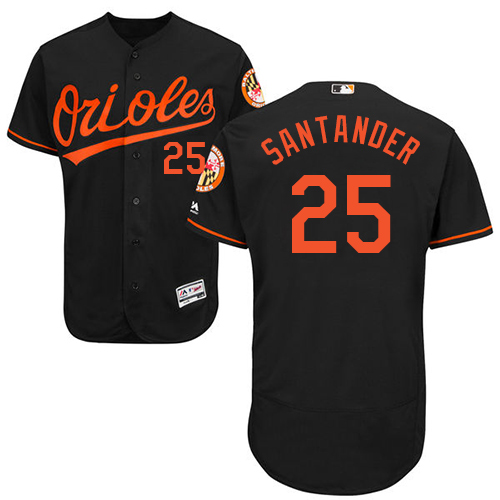 Orioles #25 Anthony Santander Black Flexbase Authentic Collection Stitched MLB Jersey
