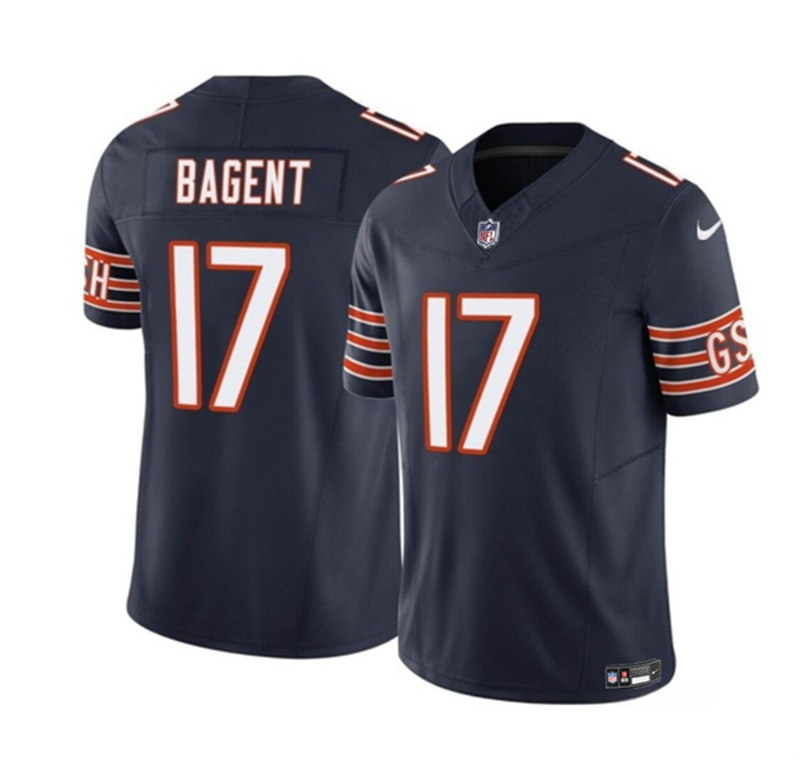 Men's Chicago Bears #17 Tyson Bagent Navy 2023 F.U.S.E. Vapor Untouchable Limited Stitched Football Jersey