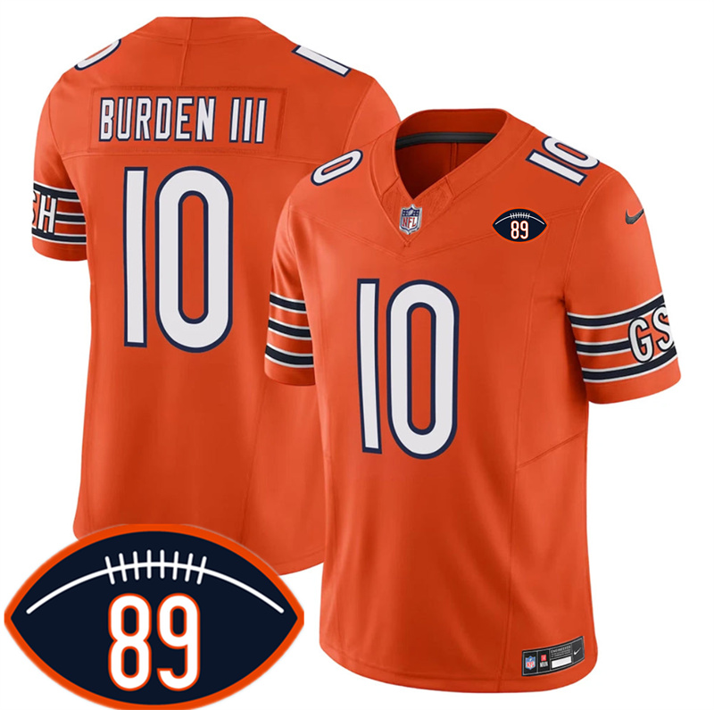 Men's Chicago Bears #10 Luther Burden III Orange 2026 F.U.S.E. With Mike Ditka 89 Patch Vapor Untouchable Limited Stitched Football Jersey Men's Chicago Bears #10 Luther Burden III Orange 2026 F.U.S.E. With Mike Ditka 89 Patch Vapor Untouchable Limited Stitched Football Jersey