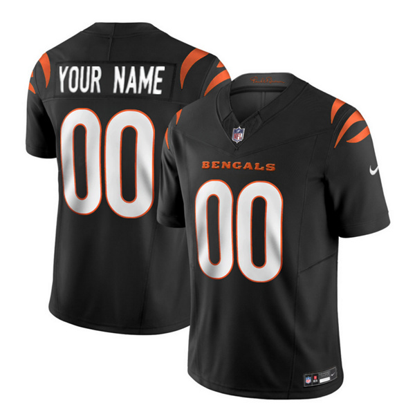 Men's Cincinnati Bengals Active Player Custom 2023 F.U.S.E. Black Vapor Untouchable Limited Stitched Jersey