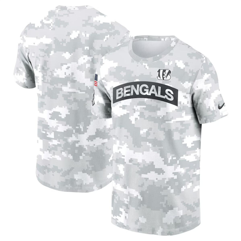 Men's Cincinnati Bengals 2024 Arctic Camo Salute to Service Performance T-Shirt Men's Cincinnati Bengals 2024 Arctic Camo Salute to Service Performance T-Shirt