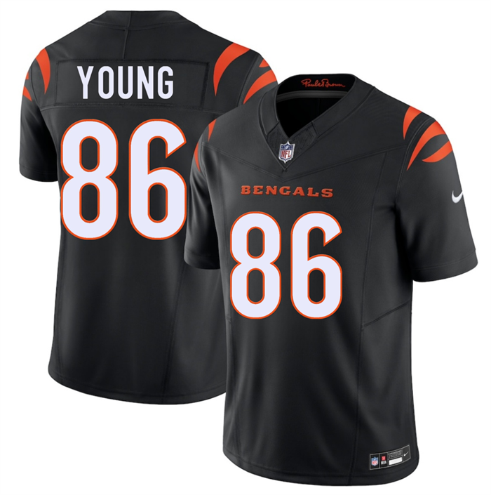 Men's Cincinnati Bengals #86 Colbie Young Black 2026 Draft F.U.S.E. Vapor Untouchable Limited Stitched Football Jersey