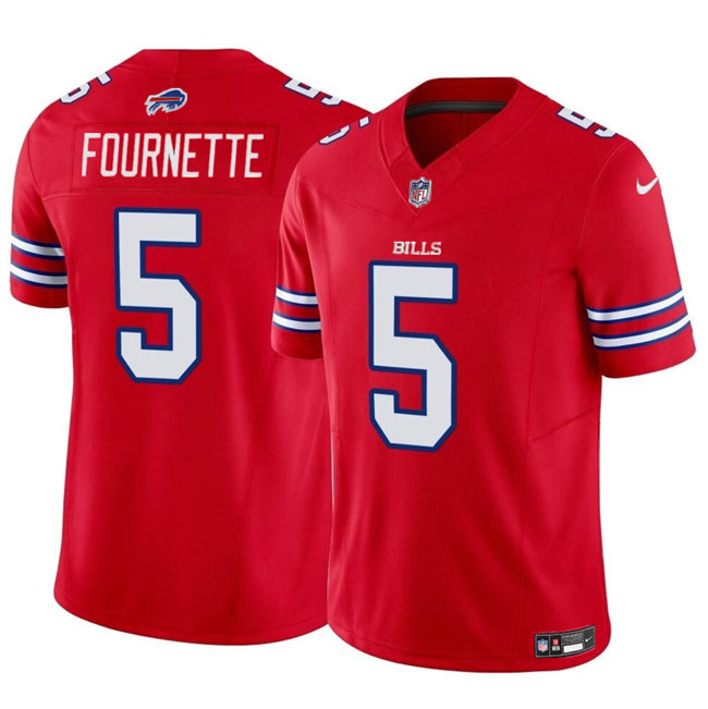 Men's Buffalo Bills #5 Leonard Fournette Red Vapor Untouchable Limited Stitched Football Jersey