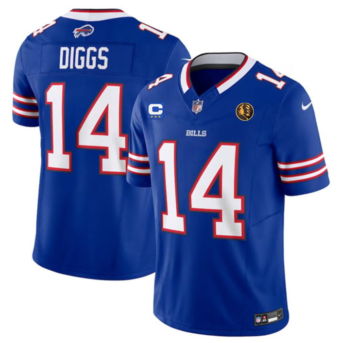 Men's Buffalo Bills #14 Stefon Diggs Blue 2023 F.U.S.E. With 3-star C Ptach And John Madden Patch Vapor Limited Stitched Football Jersey