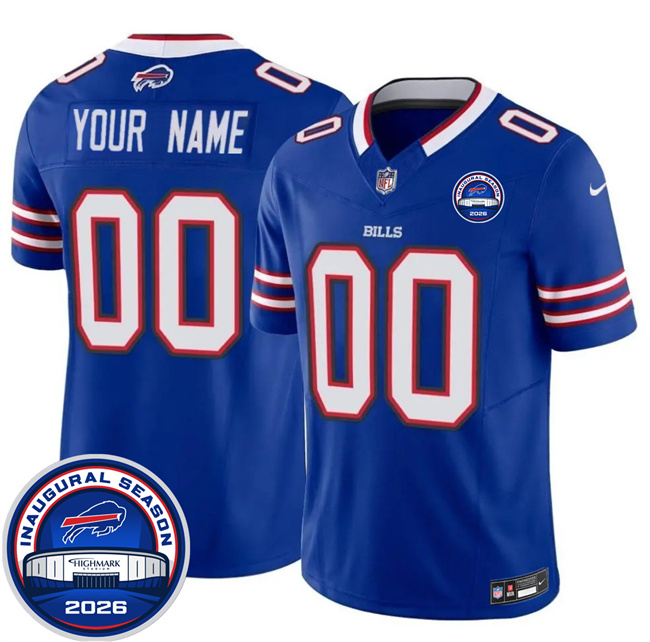 Men's Buffalo Bills Active Player Custom Blue F.U.S.E. 2026 Inaugural Season at Highmark Stadium Stitched Football Jersey Men's Buffalo Bills Active Player Custom Blue F.U.S.E. 2026 Inaugural Season at Highmark Stadium Stitched Football Jersey