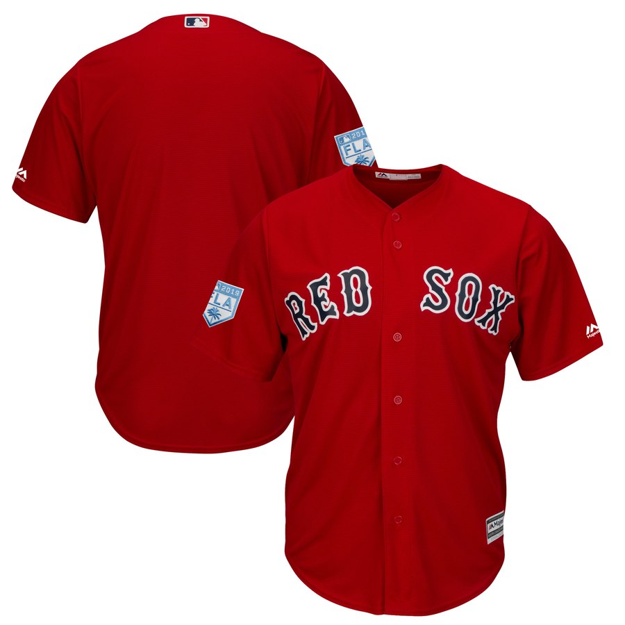 Red Sox Blank Red 2019 Spring Training Cool Base Stitched MLB Jersey