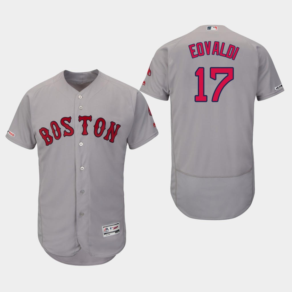 Red Sox #17 Nathan Eovaldi Grey Flexbase Authentic Collection Stitched MLB Jersey