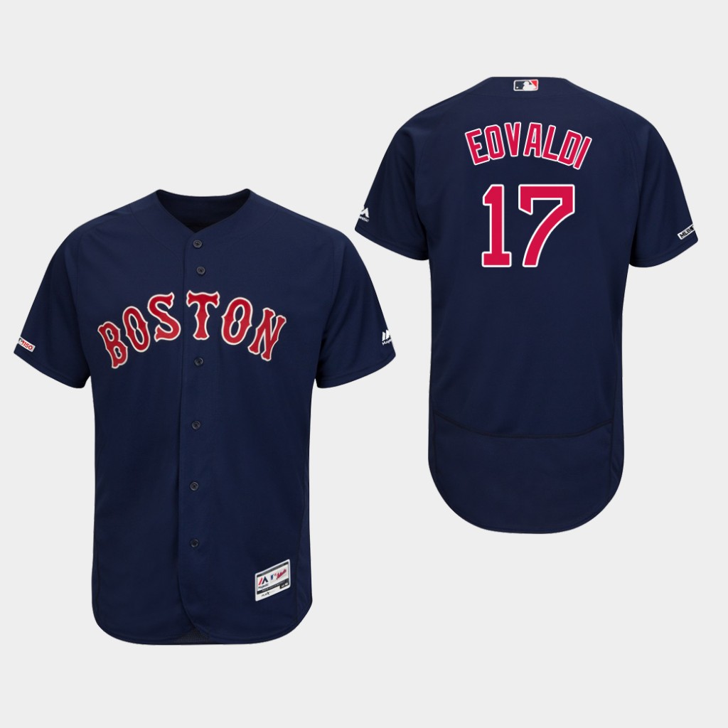 Red Sox #17 Nathan Eovaldi Navy Blue Flexbase Authentic Collection Stitched MLB Jersey