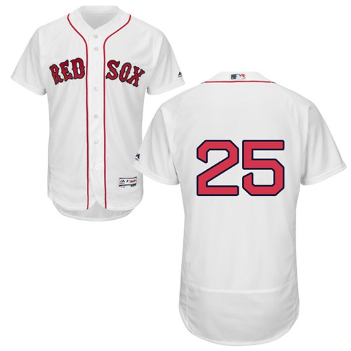 Red Sox #25 Steve Pearce White Flexbase Authentic Collection Stitched MLB Jersey