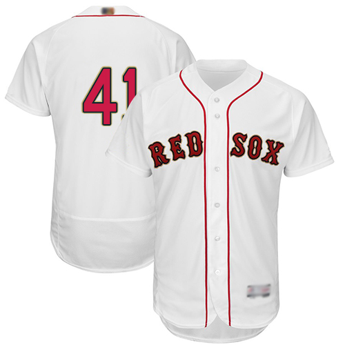 Red Sox #41 Chris Sale White FlexBase Authentic 2019 Gold Program Cool Base Stitched MLB Jersey