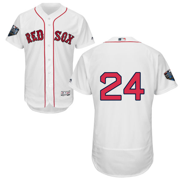 Red Sox #24 David Price White Flexbase Authentic Collection 2018 World Series Stitched MLB Jersey
