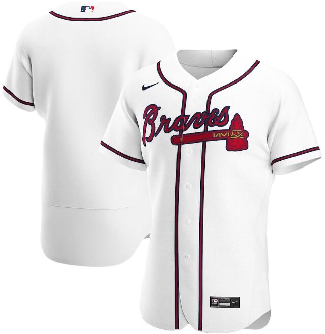 Men's Atlanta Braves Blank White MLB Flex Base Stitched Jersey