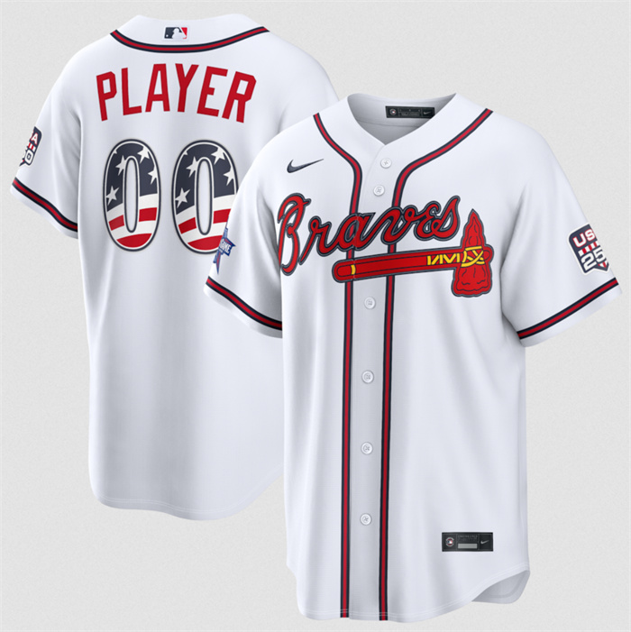 Men's Atlanta Braves Active Player Custom White 2026 All-Star Edition Stars & Stripes Stadium Pick-A-Player Stitched Baseball Jersey Men's Atlanta Braves Active Player Custom White 2026 All-Star Edition Stars & Stripes Stadium Pick-A-Player Stitched Baseball Jersey