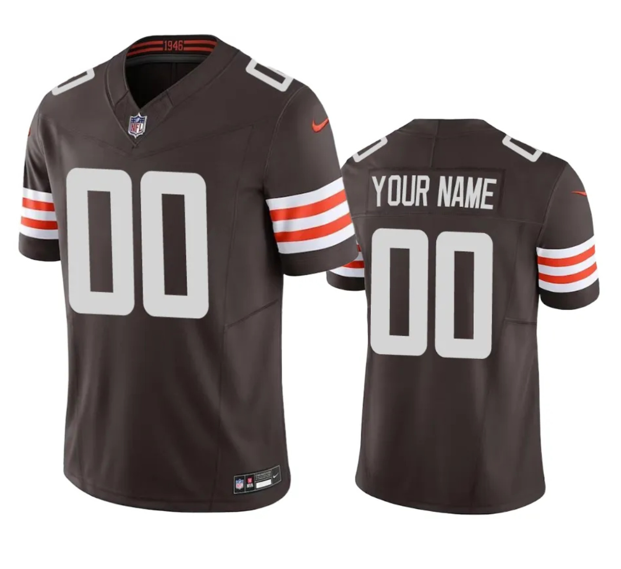Men's Cleveland Browns Active Player Custom Brown F.U.S.E. Vapor Untouchable Limited Stitched Football Jersey