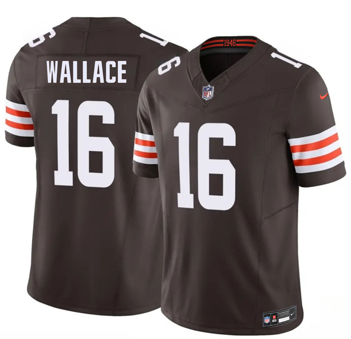 Men's Cleveland Browns #16 Tylan Wallace Brown 2026 F.U.S.E. Vapor Limited Stitched Football Jersey