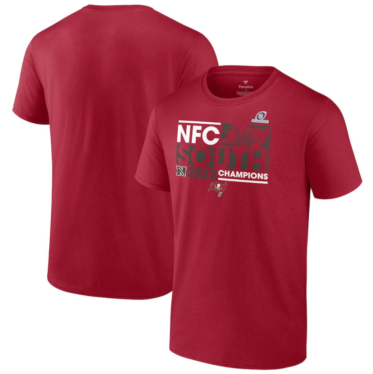 Men's Tampa Bay Buccaneers Red 2023 NFC South Division Champions Conquer T-Shirt