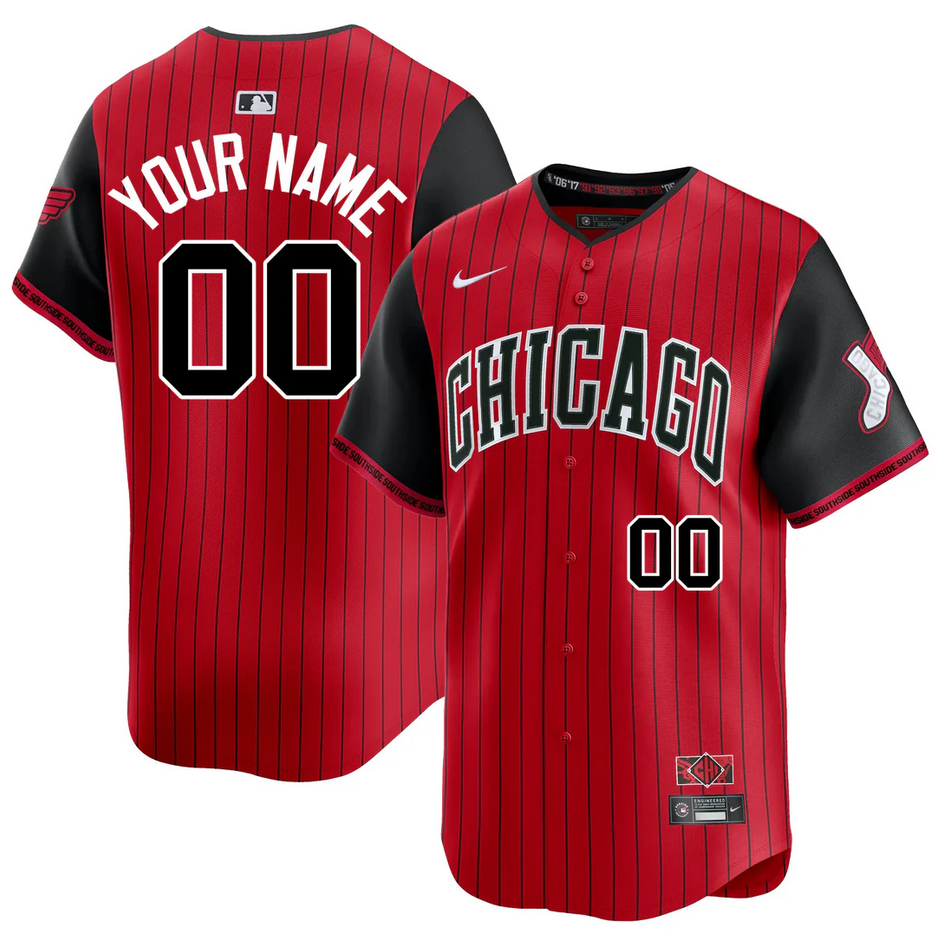 Men's Chicago White Sox ACTIVE PLAYER Custom Red/Black 2025 City Connect Limited Stitched Baseball Jersey