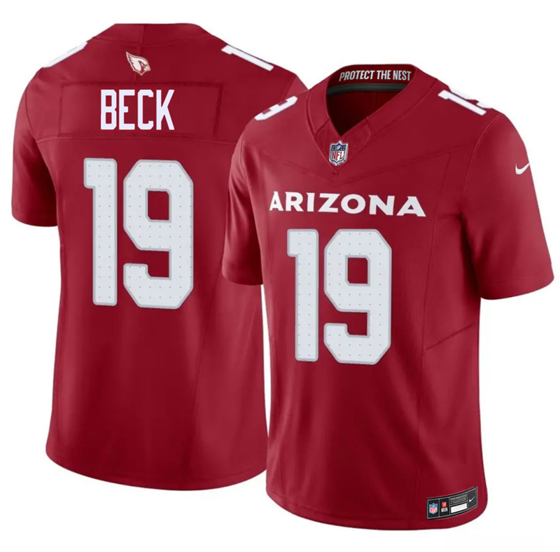 Men's Arizona Cardinals #19 Carson Beck Red 2026 Draft F.U.S.E. Vapor Untouchable Limited Stitched Jersey