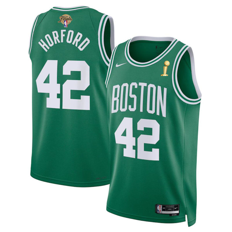 Men's Boston Celtics #42 Al Horford Kelly Green 2024 Finals Champions Icon Edition Stitched Basketball Jersey