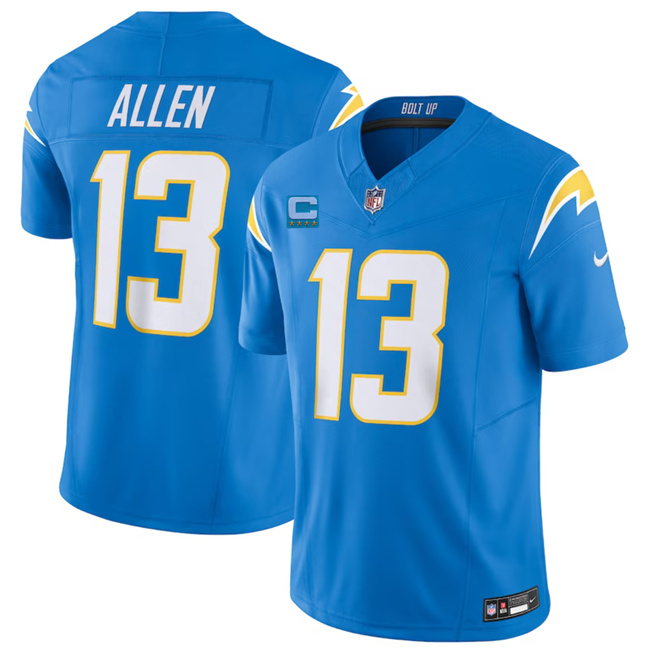 Men's Los Angeles Chargers #13 Keenan Allen Light Blue 2023 F.U.S.E. With 4-Star C Patch Vapor Untouchable Limited Stitched Jersey