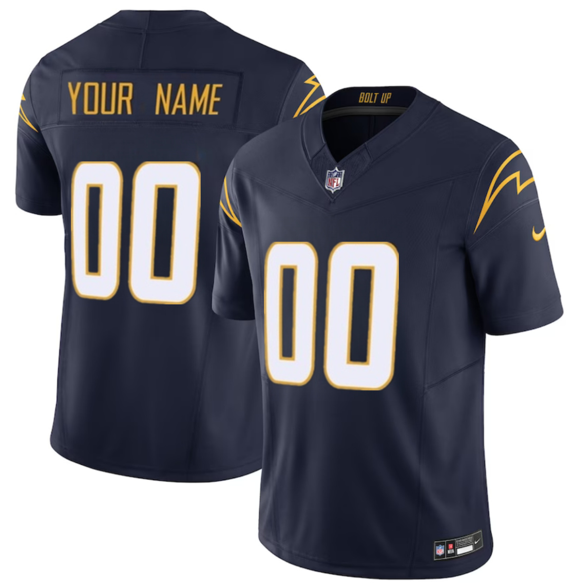 Men's Los Angeles Chargers Active Player Custom Navy 2023 F.U.S.E. Vapor Untouchable Limited Stitched Football Jersey