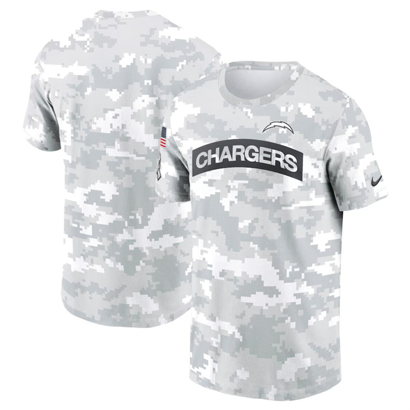 Men's Los Angeles Chargers 2024 Arctic Camo Salute to Service Performance T-Shirt Men's Los Angeles Chargers 2024 Arctic Camo Salute to Service Performance T-Shirt