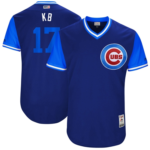 Cubs #17 Kris Bryant Royal "KB" Players Weekend Authentic Stitched MLB Jersey