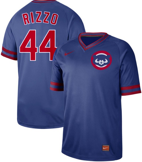 Nike Cubs #44 Anthony Rizzo Royal Authentic Cooperstown Collection Stitched MLB Jersey