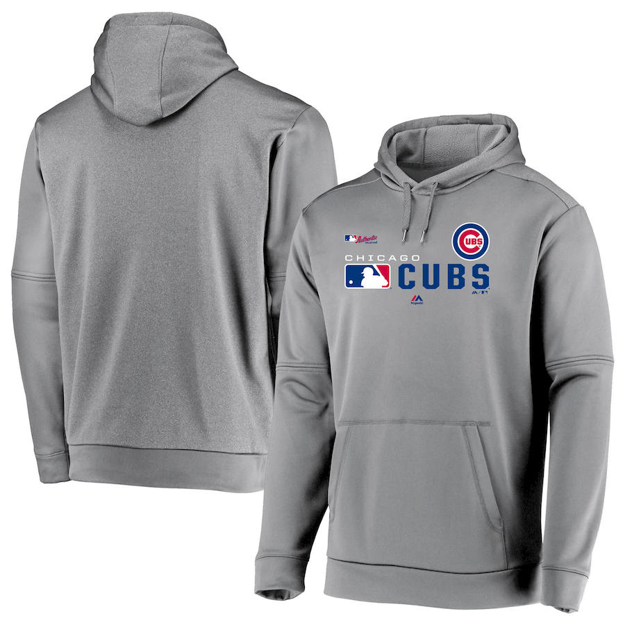 Chicago Cubs Majestic Authentic Collection Team Distinction Pullover Hoodie Platinum