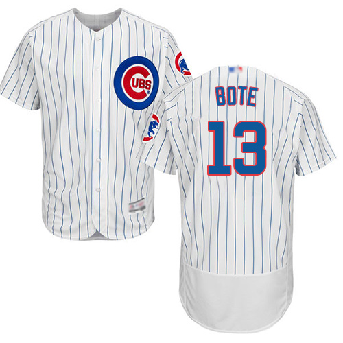 Cubs #13 David Bote White Flexbase Authentic Collection Stitched MLB Jersey