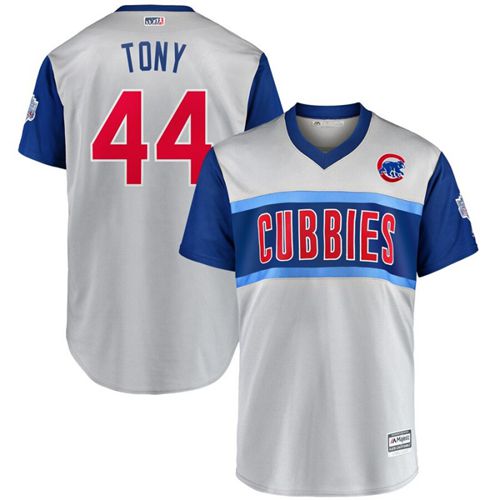 Cubs #44 Anthony Rizzo Gray "Tony" 2019 Little League Classic Stitched MLB Jersey