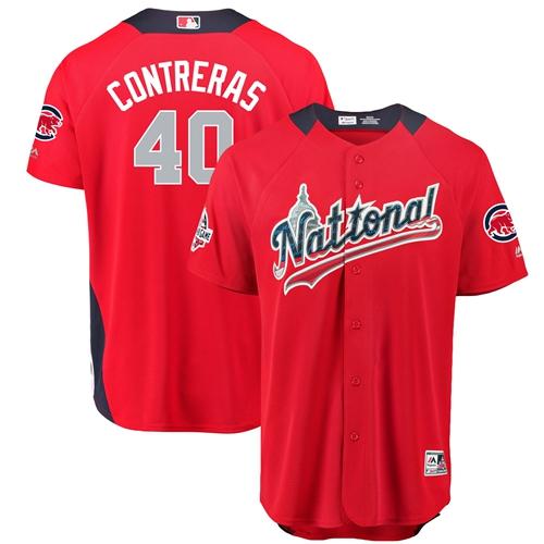Cubs #40 Willson Contreras Red 2018 All-Star National League Stitched MLB Jersey