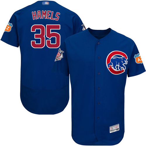 Cubs #35 Cole Hamels Blue Flexbase Authentic Collection Stitched MLB Jersey