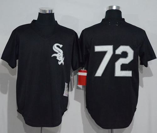 Mitchell And Ness 1993 White Sox #72 Carlton Fisk Black Throwback Stitched MLB Jersey Mitchell And Ness 1993 White Sox #72 Carlton Fisk Black Throwback Stitched MLB Jersey