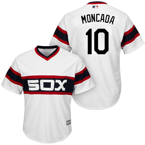 White Sox #10 Yoan Moncada White New Cool Base Alternate Home Stitched MLB Jersey White Sox #10 Yoan Moncada White New Cool Base Alternate Home Stitched MLB Jersey